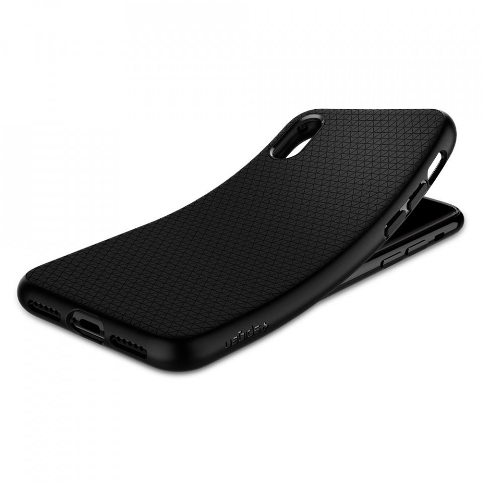 Husa iPhone X / XS, Liquid Air Spigen - Negru - 3 | YEO