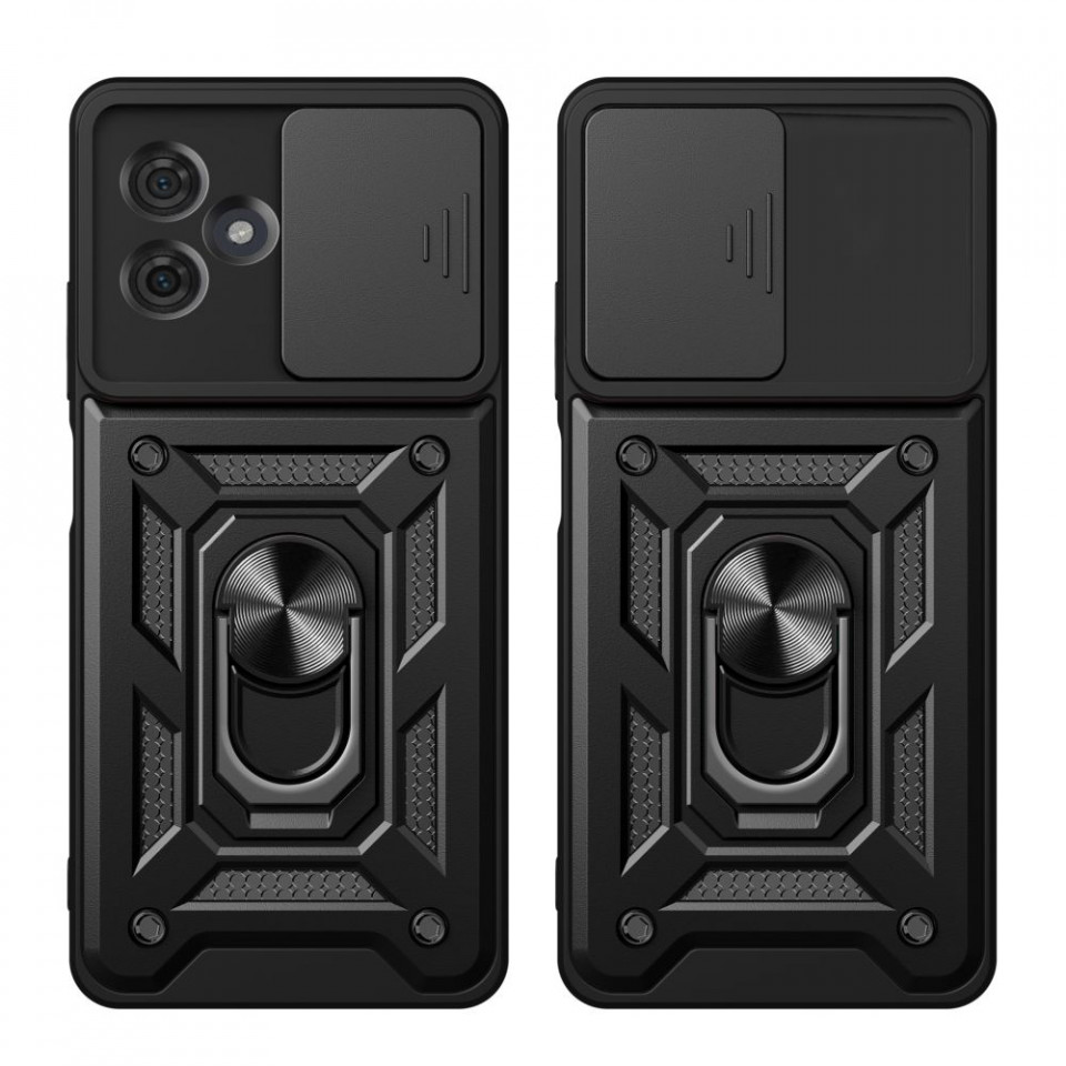 Husa Motorola Moto G54 cu inel magnetic, Techsuit CamShield - Negru - 1 | YEO