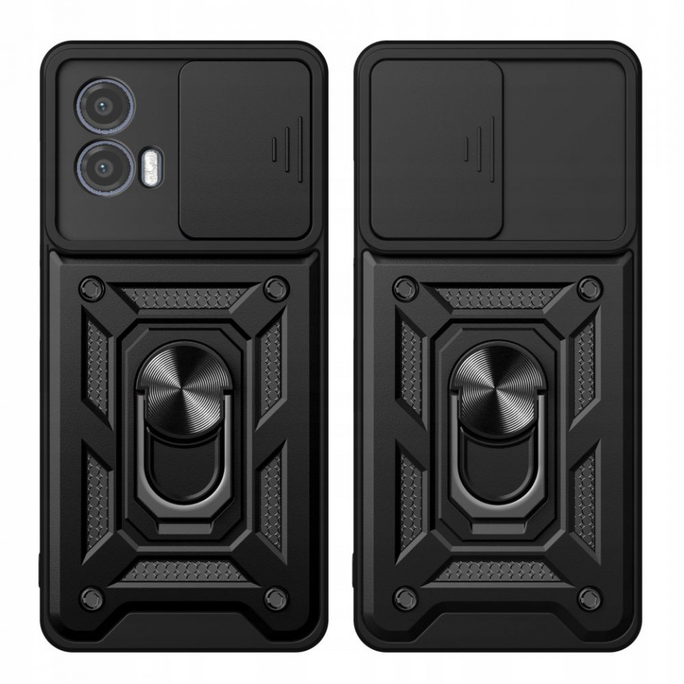 Husa Motorola Moto G73 cu inel magnetic, Techsuit CamShield - Negru - 1 | YEO