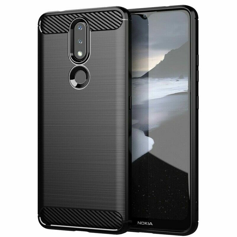 Husa Nokia 2.4, Carbon TPU, Techsuit - Negru