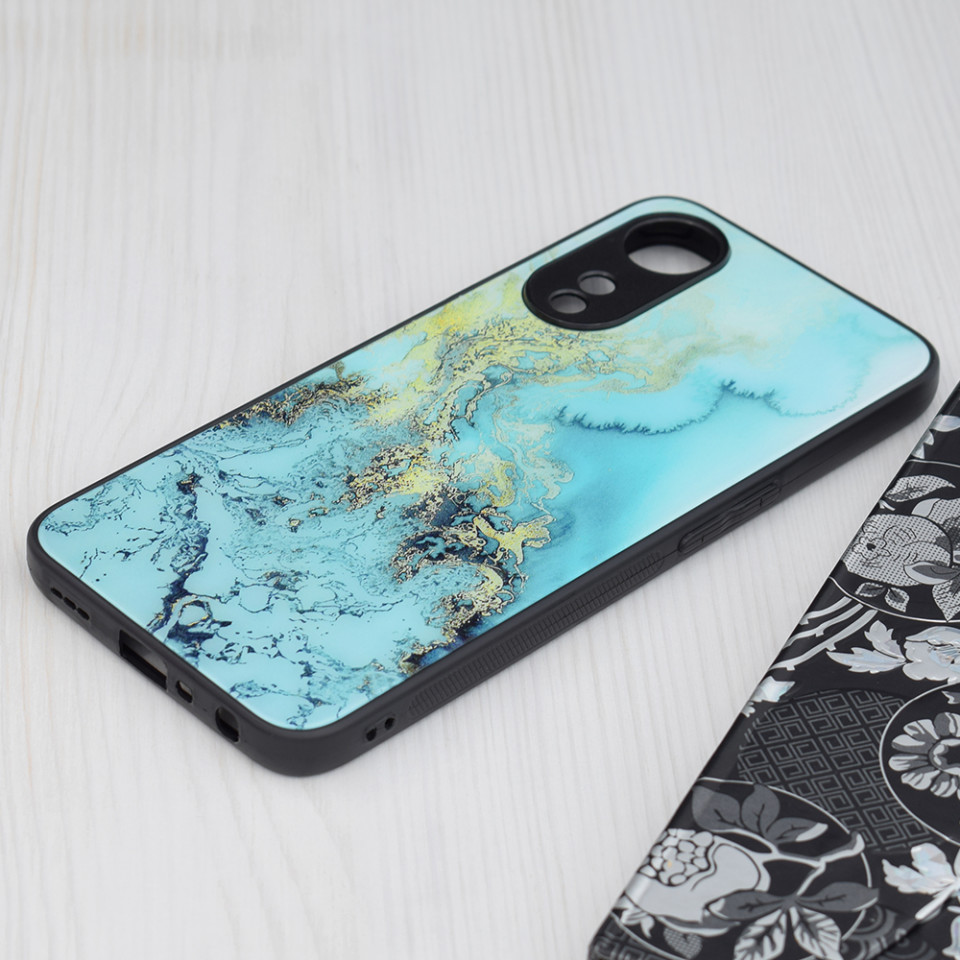 Husa Oppo A78 4G cu sticla securizata, Techsuit Glaze - Blue Ocean - 1 | YEO