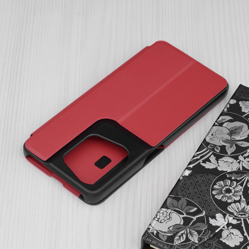 Husa OPPO Reno 8 Pro tip carte, Techsuit eFold - Rosu - 1 | YEO