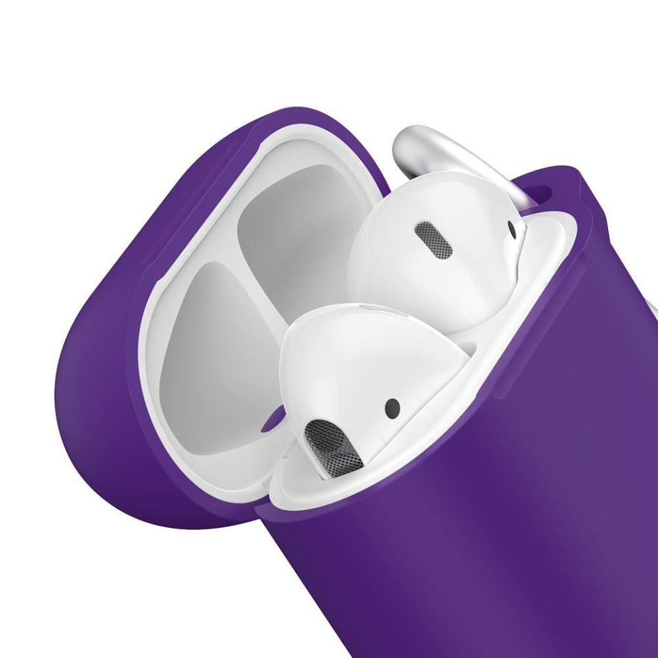 Husa pentru AirPods 1 din silicon moale, Blueo Liquid Silicone, Albastru - 1 | YEO