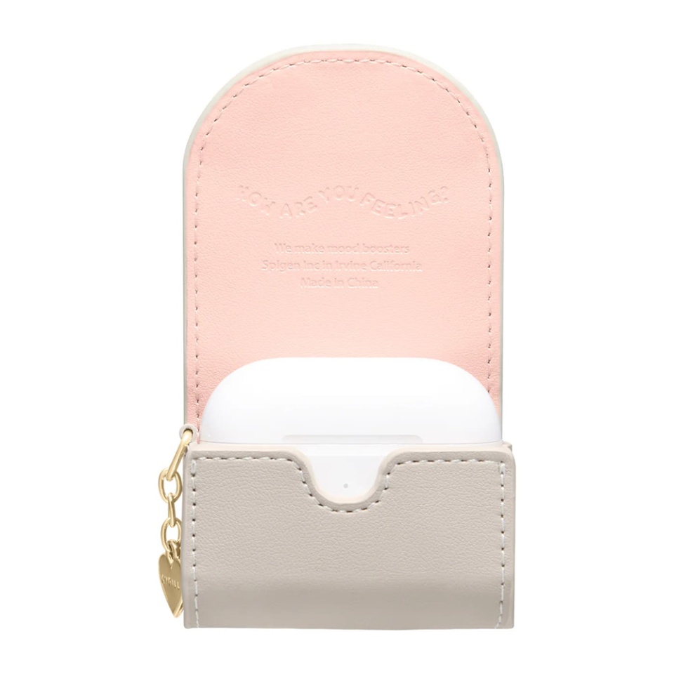 Husa pentru AirPods, Cyrill Mini Bag, Spigen - Bej - 3 | YEO