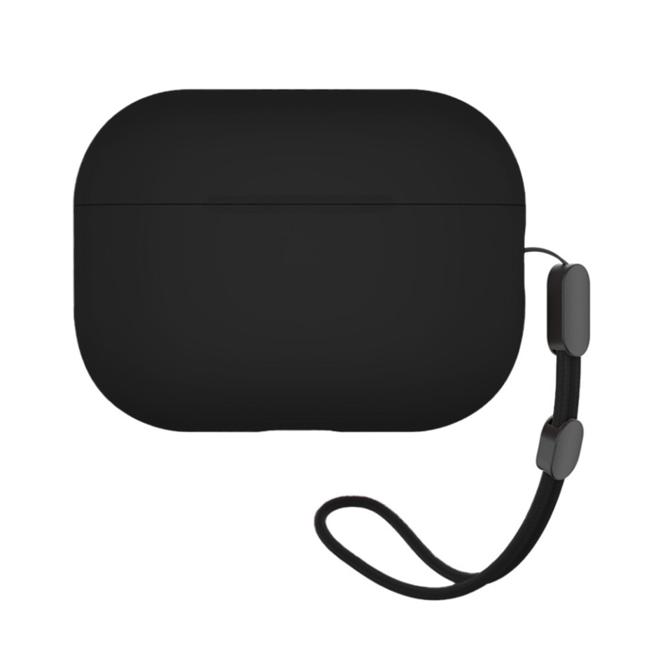 Husa pentru AirPods Pro 2 din silicon moale, Blueo Liquid Silicone, Negru