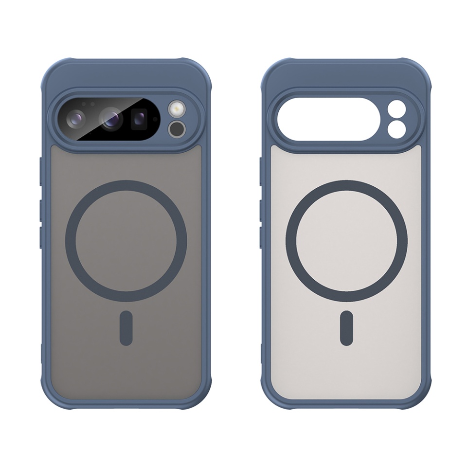 Husa pentru Google Pixel 10 Pro, SKYDDAR INNOVATION, HaloFrost MagSafe II, Antisoc, set cu sticker, Bleumarin - 1 | YEO