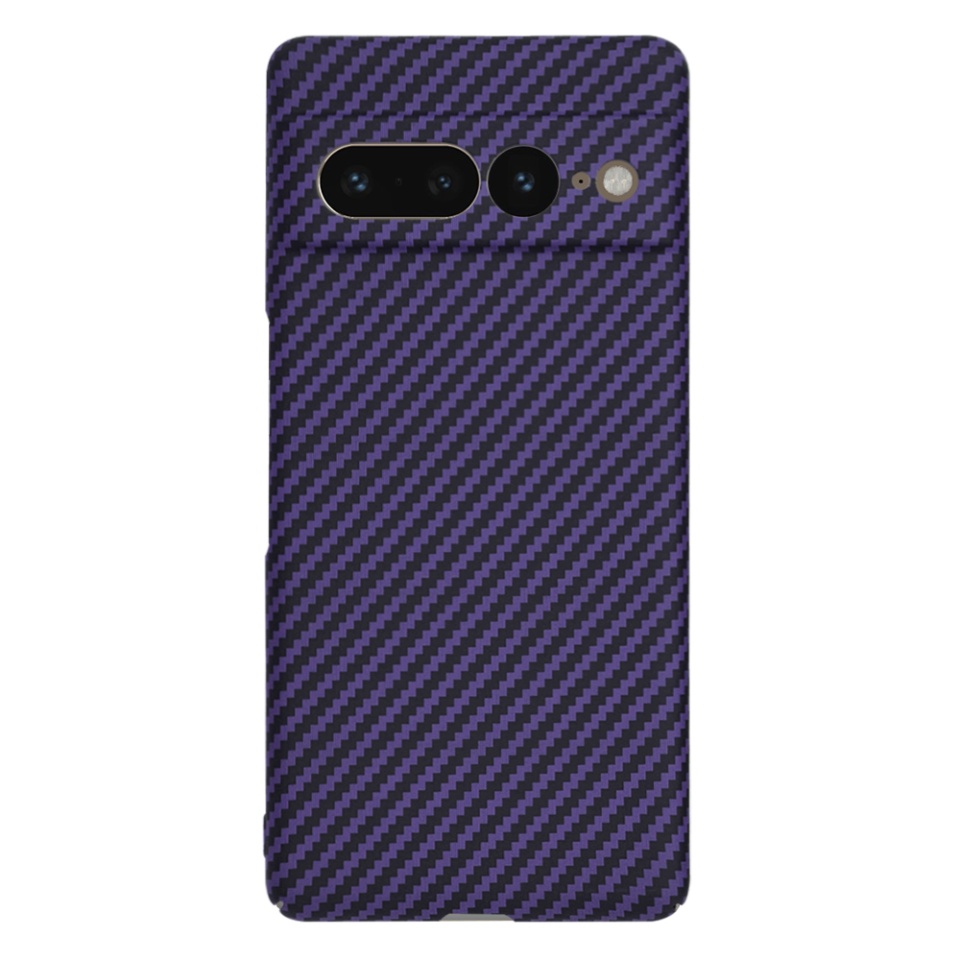 Husa pentru Google Pixel 7 Pro, Finisaj Premium cu Textura de Carbon, Design Elegant, SKDR CarbonFlex - Mov - 2 | YEO