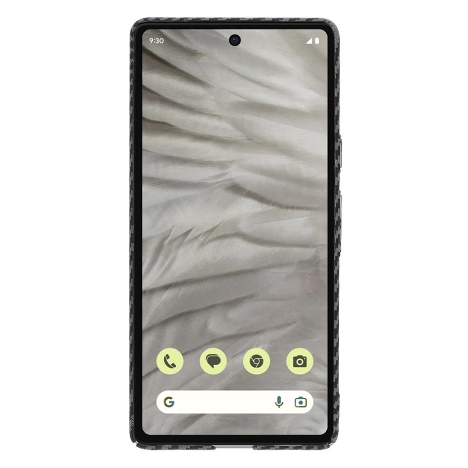 Husa pentru Google Pixel 7a, Finisaj Premium cu Textura de Carbon, Design Elegant, SKDR CarbonFlex - Negru - 1 | YEO