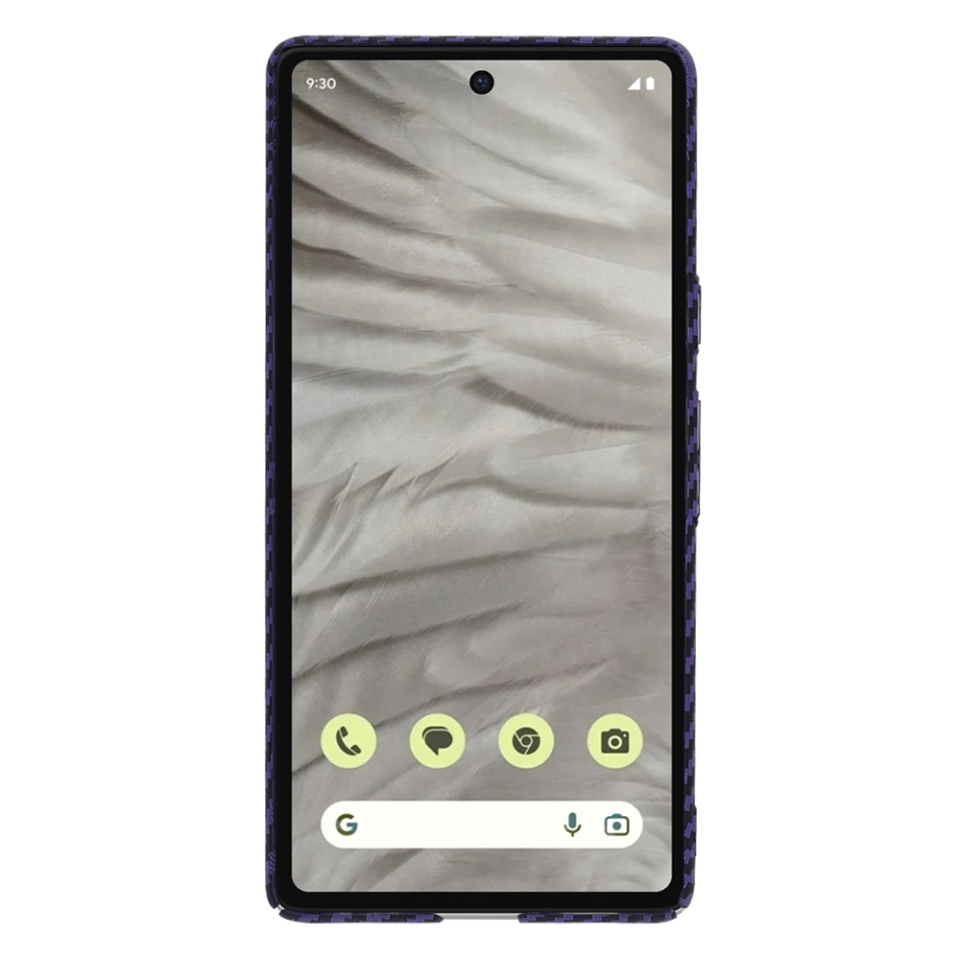 Husa pentru Google Pixel 7a, Finisaj Premium cu Textura de Carbon, Design Elegant, SKDR CarbonFlex - Mov - 1 | YEO