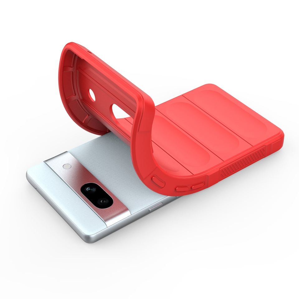 Husa pentru Google Pixel 8a, SKYDDAR INNOVATION, Magic Shield, din Silicon Mat, set cu sticker, Verde - 2 | YEO