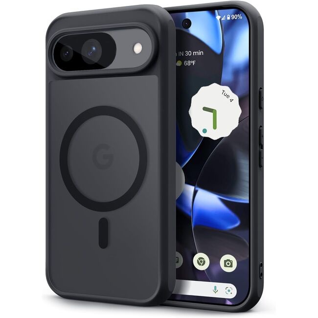 Husa pentru Google Pixel 9, ce Absoarbe Cele mai Aspre Socuri, Skyddar Frosted - Negru
