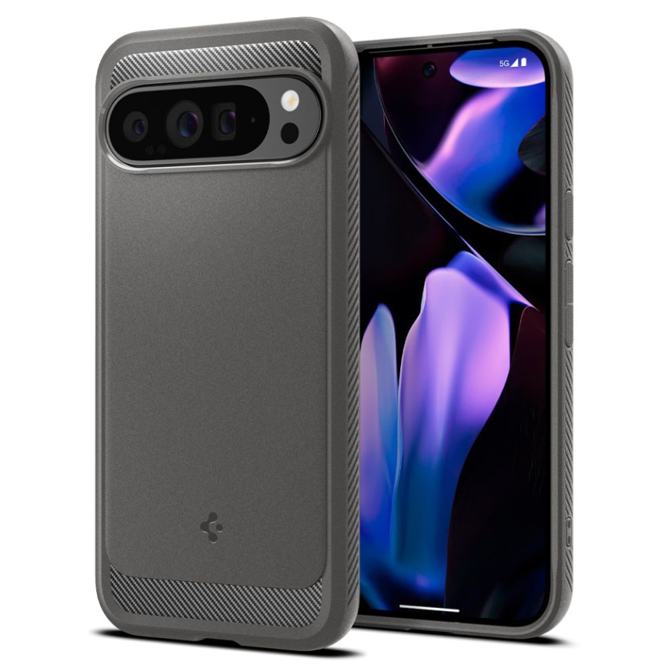 Husa pentru Google Pixel 9 Pro XL, Spigen Rugged Armor - Gri