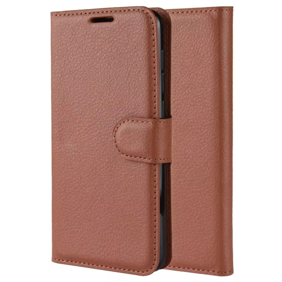 Husa pentru Google Pixel 9a tip Carte, cu Portofel Interior, Finisaje Premium, SKYDDAR Leather Wallet - Maro