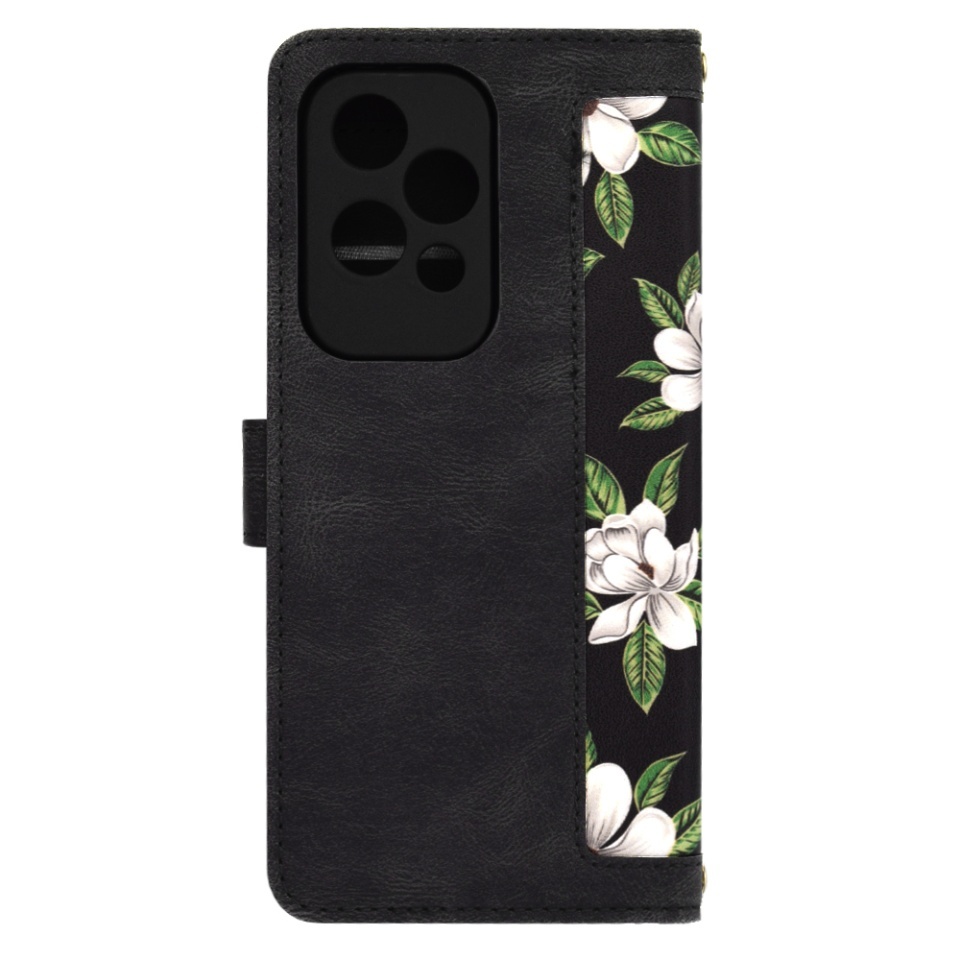 Husa pentru Honor 200 Lite, SKYDDAR INNOVATION, Flipcraft din Piele Ecologică, Stand Integrat, Buzunare pentru Carduri, set cu sticker, Negru - 2 | YEO