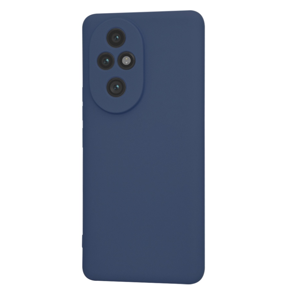 Husa pentru Honor 200 Pro din Silicon Catifelat, Protectie Premium, Skyddar SoftElegance - Bleumarin - 2 | YEO