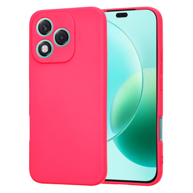 Husa pentru Honor 400 Lite, SKYDDAR INNOVATION, din Silicon Catifelat, SoftElegance , Fucsia, set cu sticker