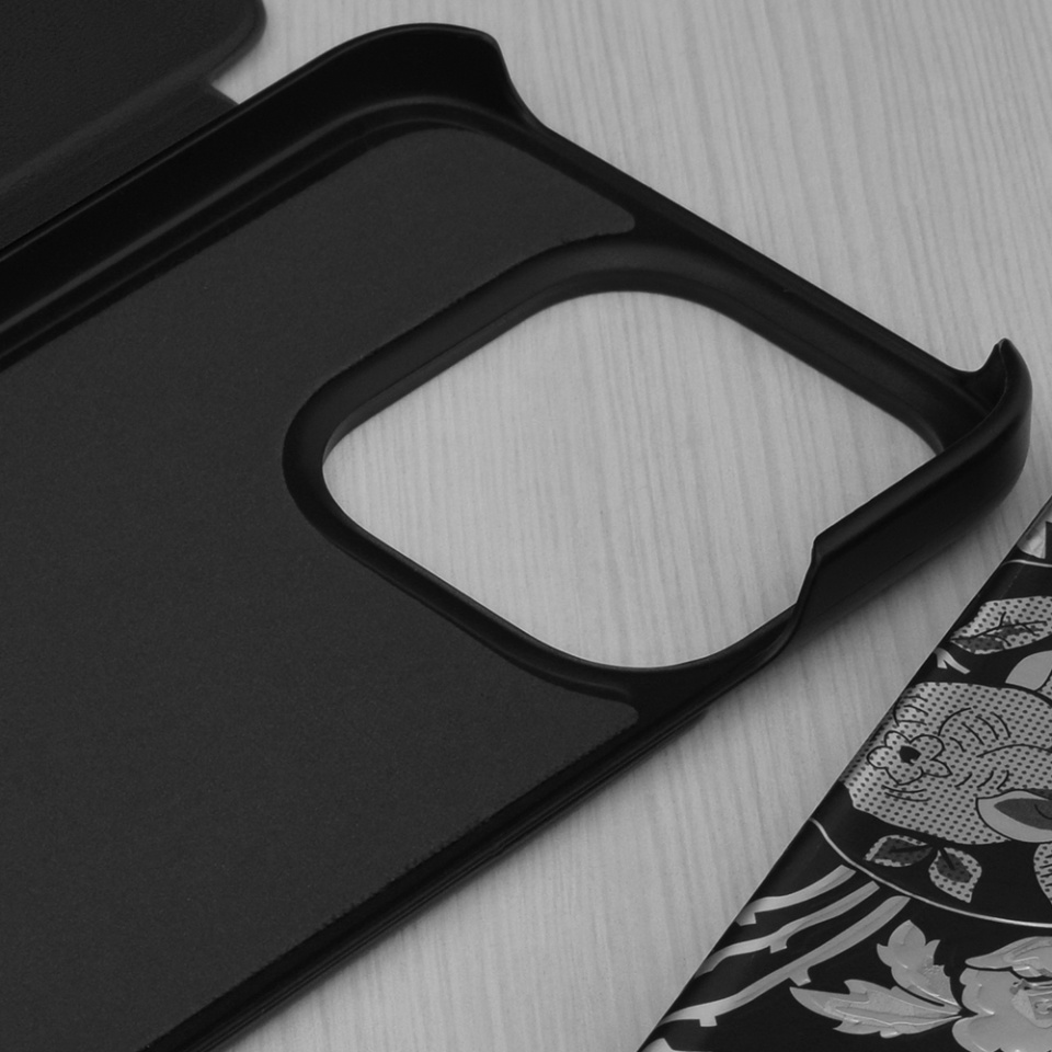 Husa pentru Honor 400 Lite, SKYDDAR INNOVATION, eFold, tip carte, set cu sticker, Negru - 2 | YEO