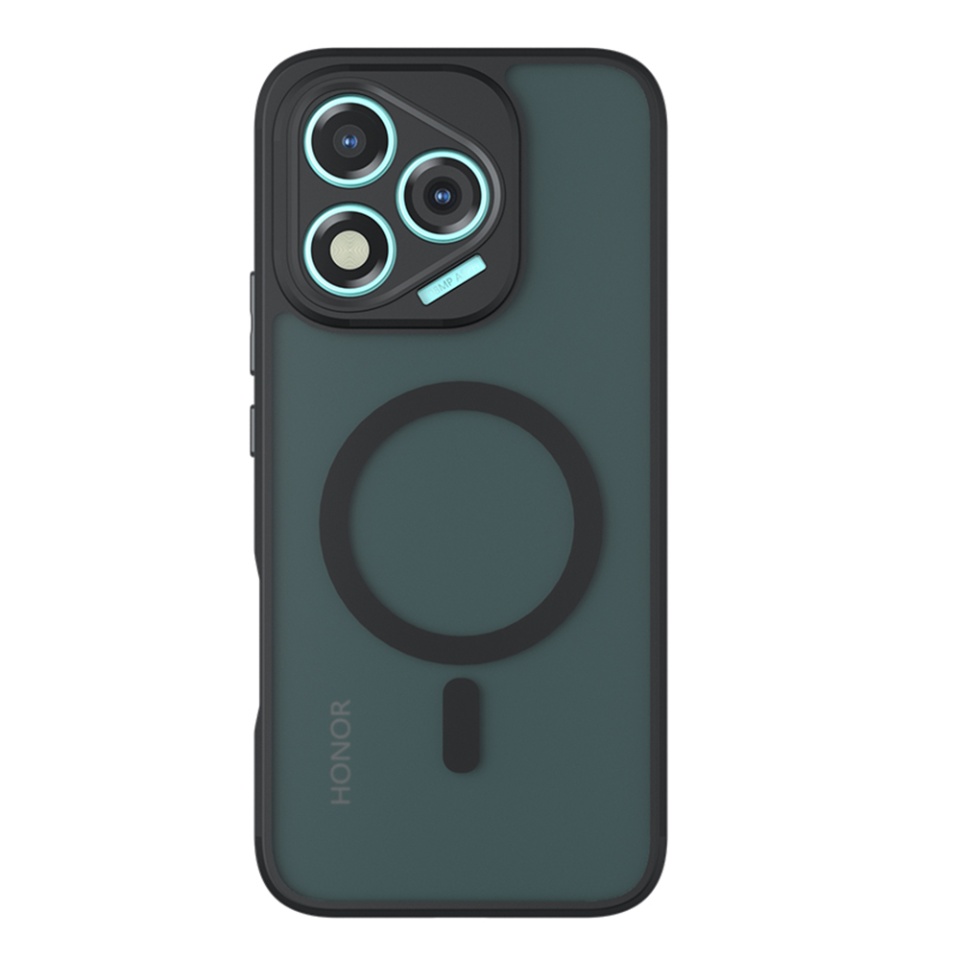 Husa pentru Honor 400 Lite, SKYDDAR INNOVATION, PureFrost MagSafe, AntiSoc, set cu sticker, Negru frost - 1 | YEO