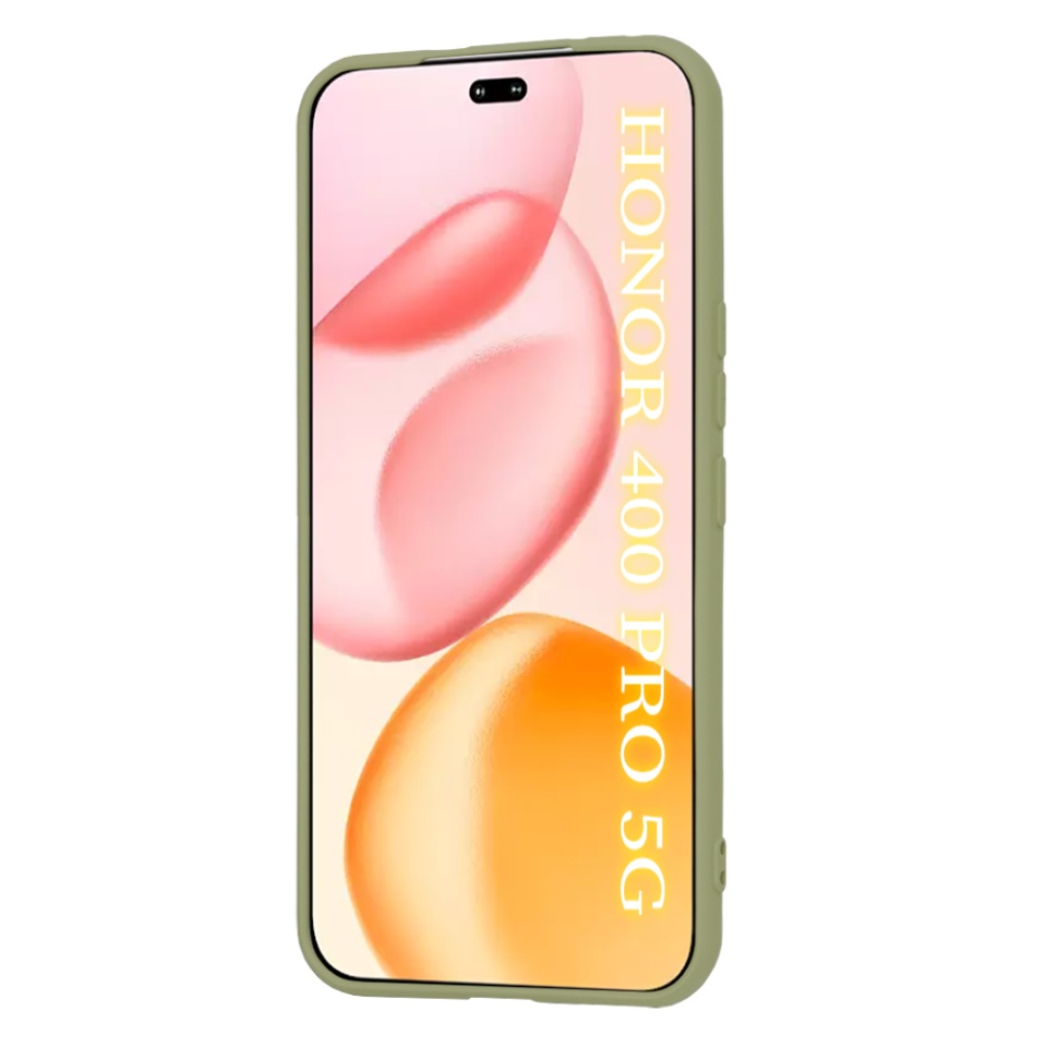 Husa pentru Honor 400 Pro, SKYDDAR INNOVATION, din Silicon Catifelat, SoftElegance, set cu sticker, Verde - 1 | YEO