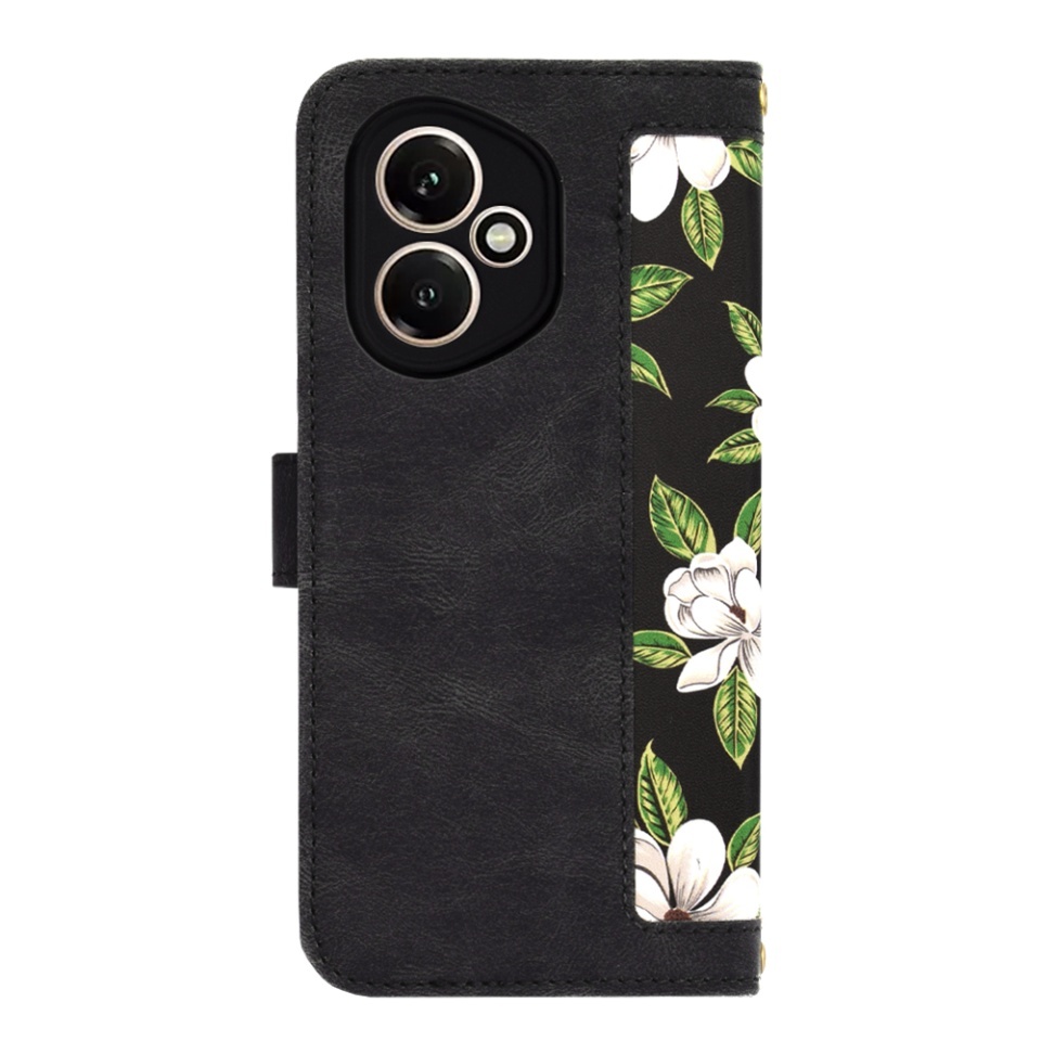 Husa pentru Honor 400, SKYDDAR INNOVATION, Flipcraft din Piele Ecologică, Stand Integrat, Buzunare pentru Carduri, set cu sticker, Negru - 2 | YEO
