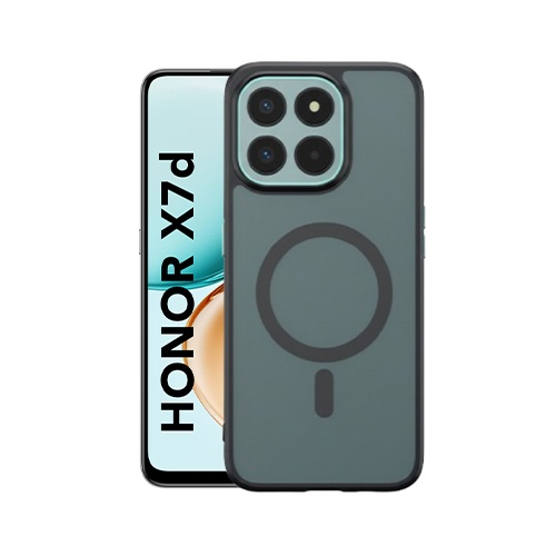 Husa pentru Honor 400 Smart / X7d 4G, SKYDDAR INNOVATION, PureFrost MagSafe, AntiSoc, set cu sticker, Negru frost