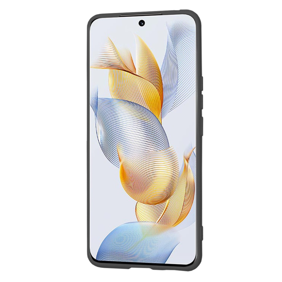 Husa pentru Honor 90 din Silicon Catifelat, Protectie Premium, Skyddar SoftElegance - Negru - 1 | YEO