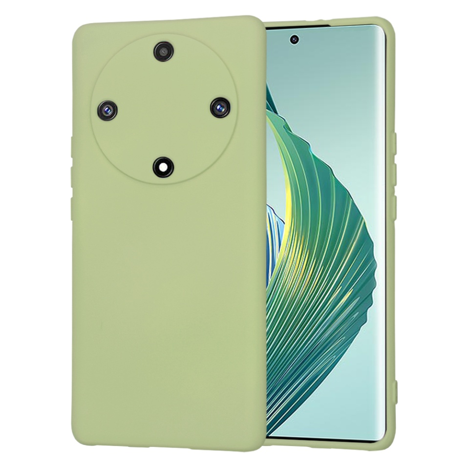 Husa pentru Honor Magic5 Lite din Silicon Catifelat, Protectie Premium, Skyddar SoftElegance - Verde