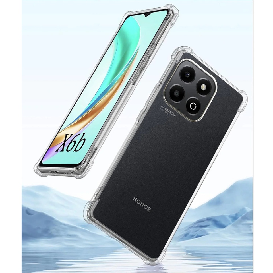 Husa pentru Honor X6b , SKYDDAR INNOVATION, Shockproof Clear din Silicon Slim, Transparenta, set cu sticker - 3 | YEO