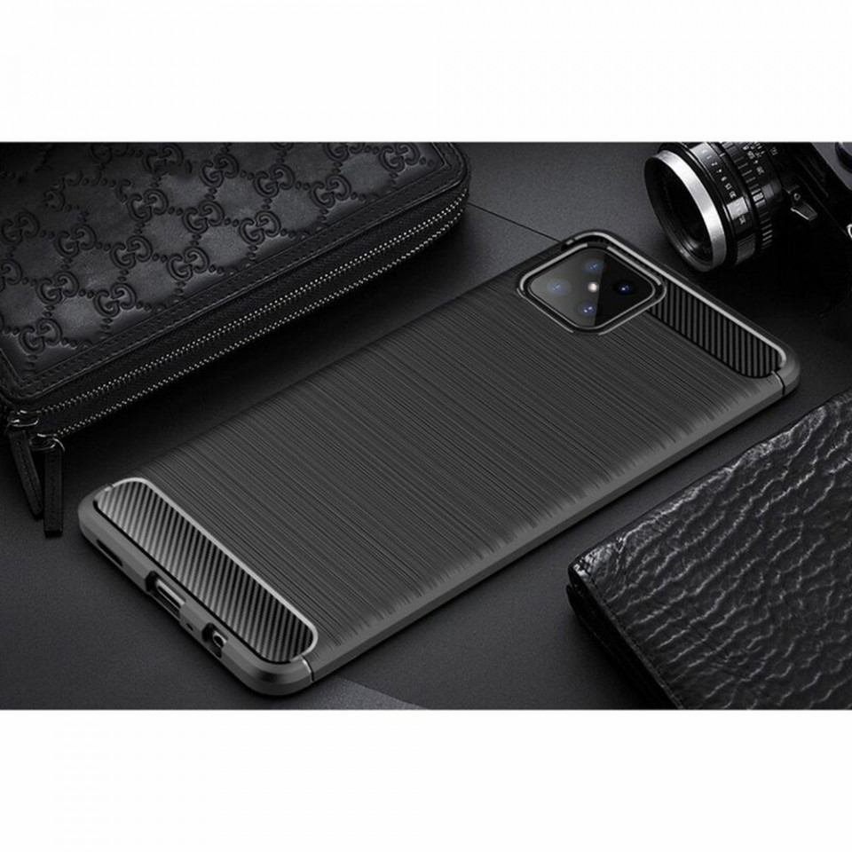 Husa pentru Honor X8b din Carbon Silicon Skyddar, Anti-Amprente - Negru - 2 | YEO
