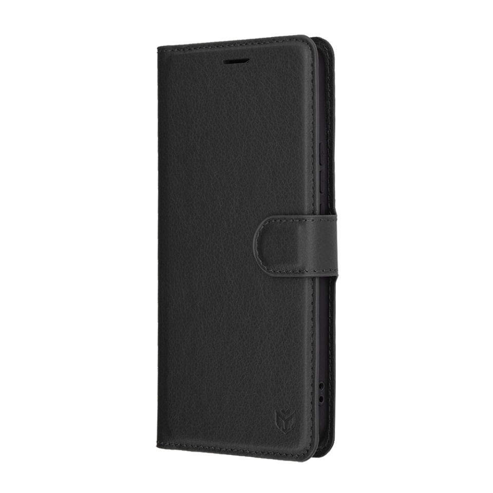 Husa pentru Honor X8c, SKYDDAR INNOVATION, Leather Wallet, tip Carte cu Portofel Interior, Finisaje Premium, set cu sticker, Negru - 3 | YEO