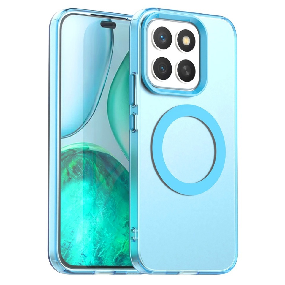 Husa pentru Honor X8c, SKYDDAR INOVATION, CandyCase, Magsafe, set cu sticker, Albastru