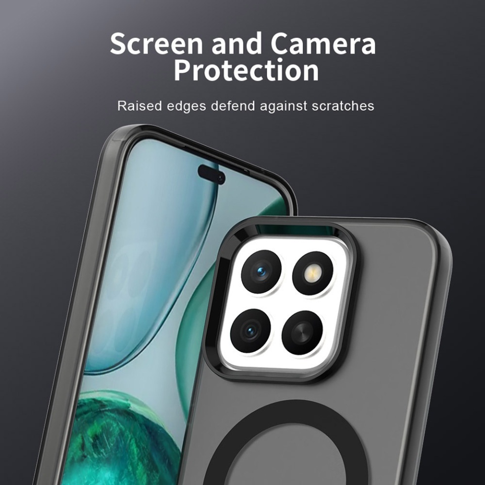 Husa pentru Honor X8c, SKYDDAR INOVATION, CandyCase, Magsafe, set cu sticker, Negru - 2 | YEO