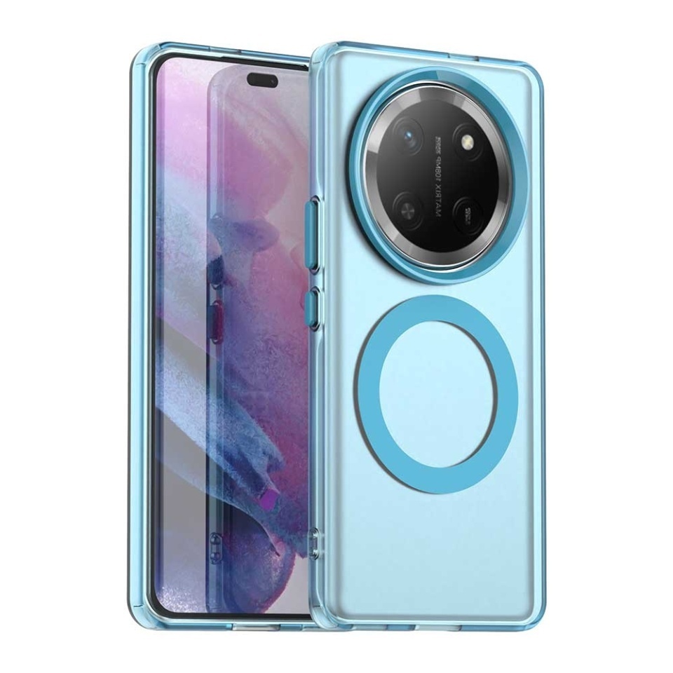 Husa pentru Honor X9c / Magic7 Lite, SKYDDAR INOVATION, CandyCase, Magsafe, set cu sticker, Albastru