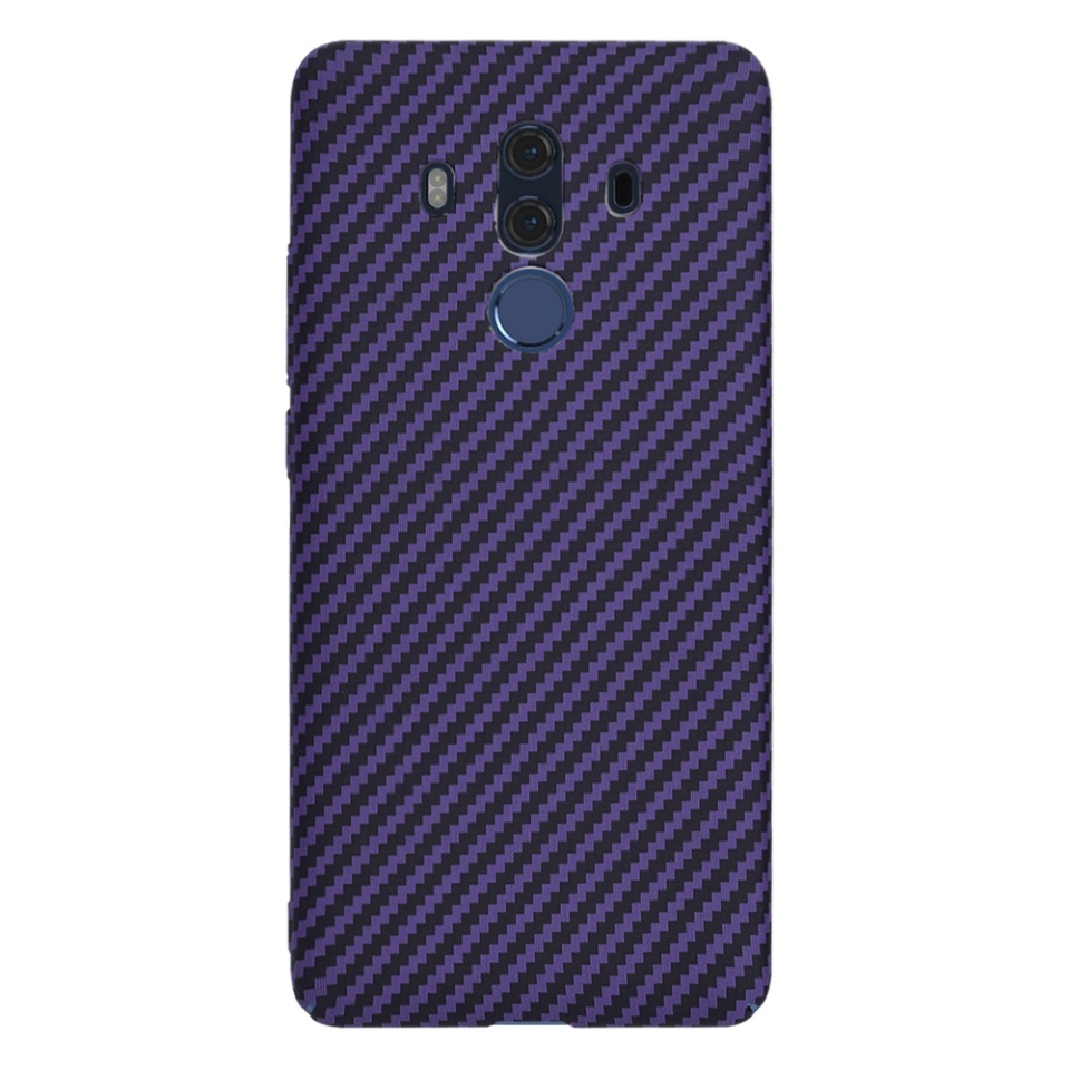 Husa pentru Huawei Mate 10 Pro, SKYDDAR INNOVATION, textura carbon, Carbonite FiberShell, set cu sticker, Mov, - 2 | YEO