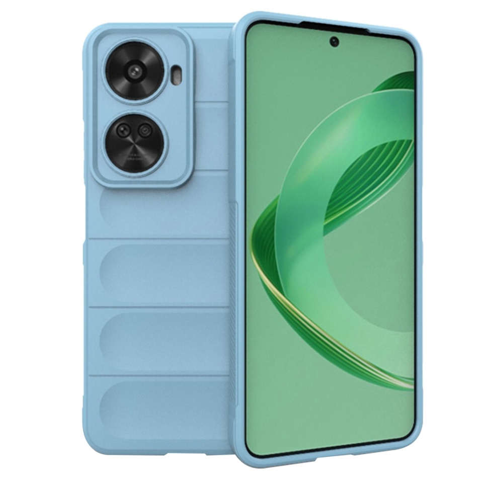 Husa pentru Huawei nova 11 SE / nova 12 SE, SKYDDAR INNOVATION, Magic Shield, din Silicon Mat, set cu sticker, Bleu