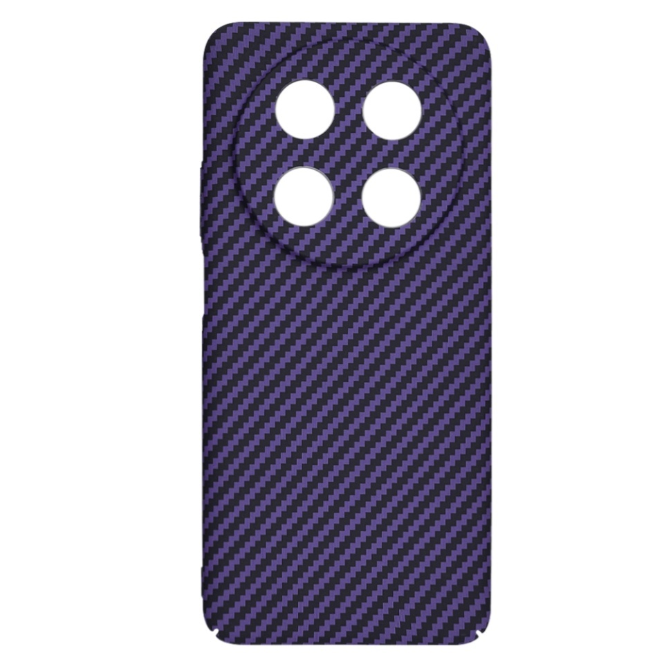 Husa pentru Huawei nova 12i / nova 13i, SKYDDAR INNOVATION, textura carbon, Carbonite FiberShell, set cu sticker, Mov, - 3 | YEO