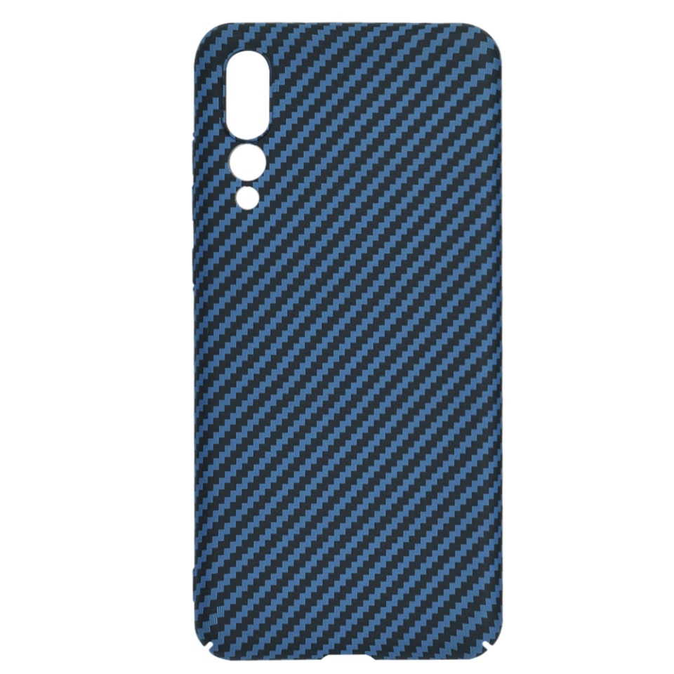 Husa pentru Huawei P20 Pro, Finisaj Premium cu Textura de Carbon, Design Elegant, SKDR CarbonFlex - Cyan - 3 | YEO