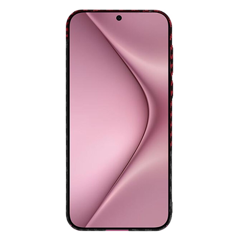 Husa pentru Huawei Pura 70, Finisaj Premium cu Textura de Carbon, Design Elegant, SKDR CarbonFlex - Rosu inchis - 1 | YEO