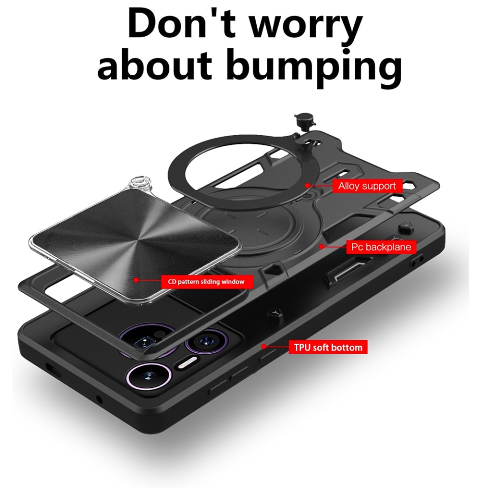 Husa pentru Huawei Pura 70, SKYDDAR INNOVATION, CamGuard Pro, Inel Magnetic, Protectie Camera, set cu sticker, Roz auriu - 1 | YEO