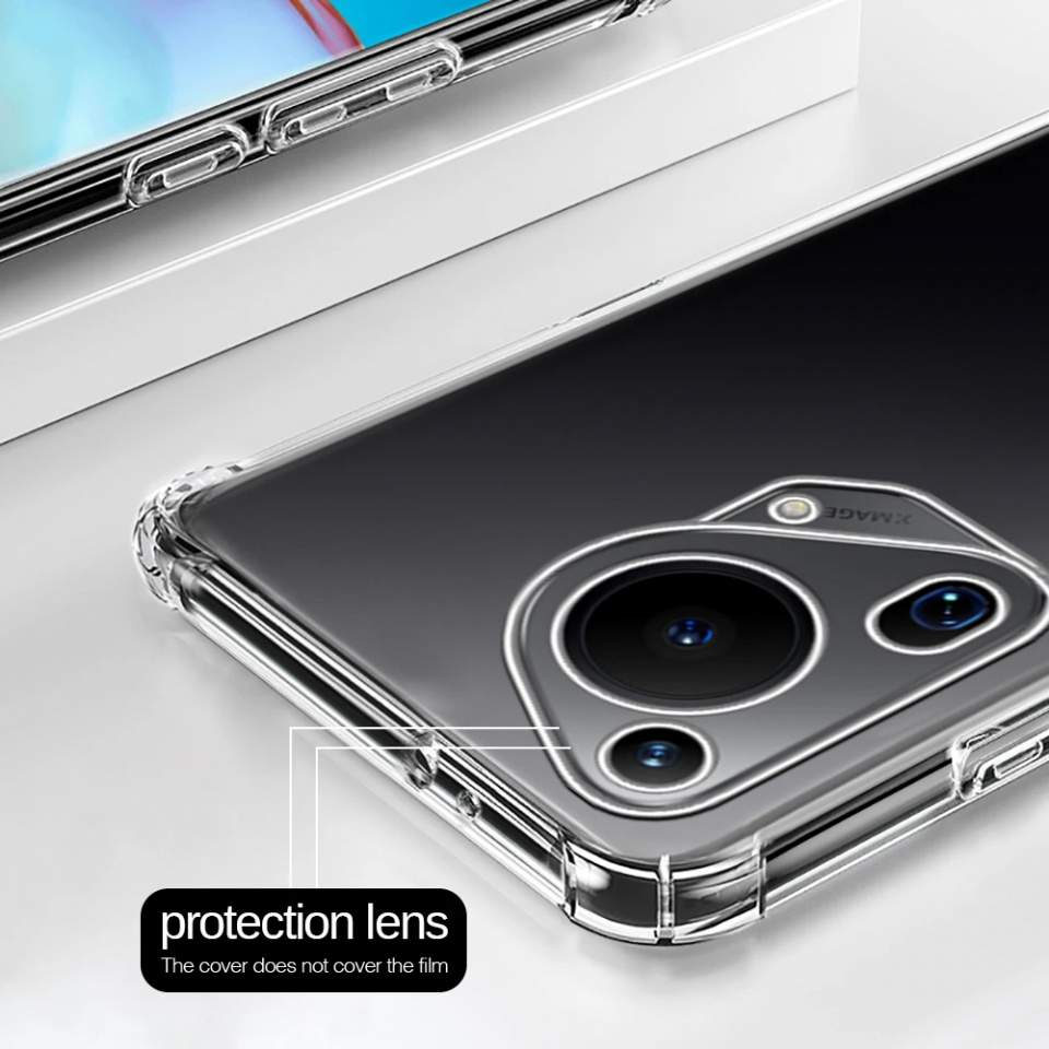 Husa pentru Huawei Pura 70 Ultra din silicon slim, anti soc, Skyddar Shock - Transparenta - 3 | YEO