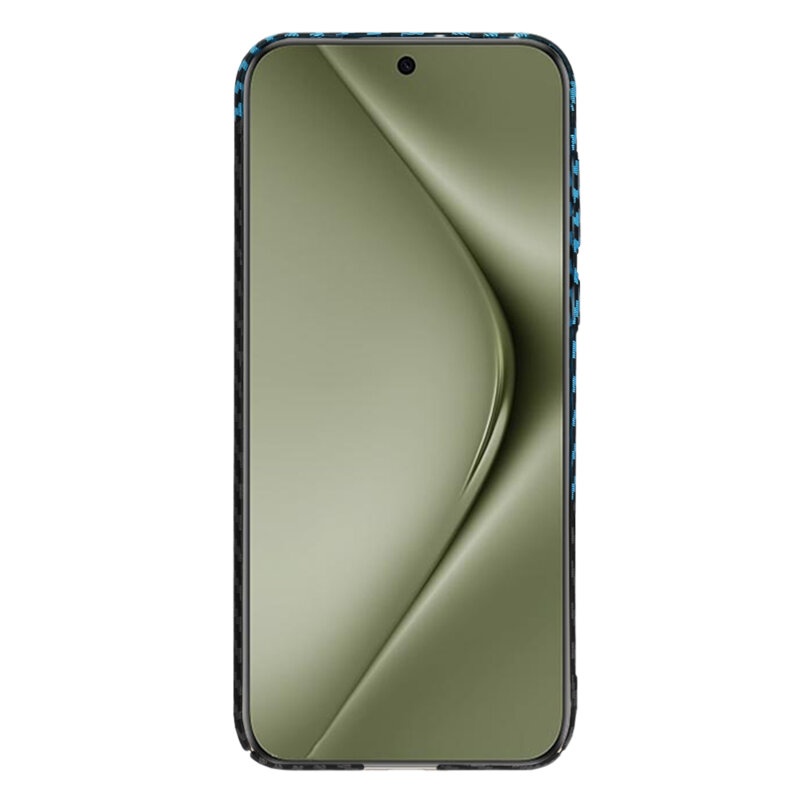 Husa pentru Huawei Pura 70 Ultra, Finisaj Premium cu Textura de Carbon, Design Elegant, SKDR CarbonFlex - Bleu - 1 | YEO