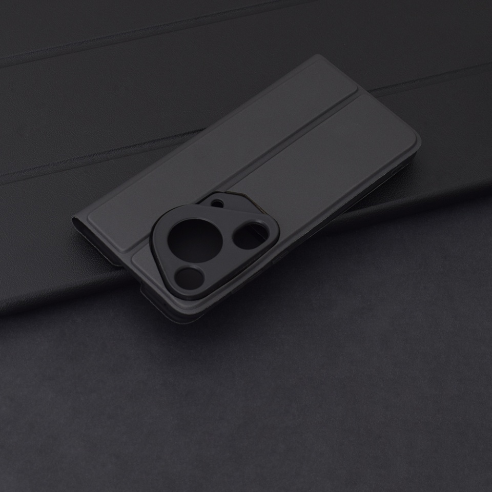 Husa pentru Huawei Pura 70 Ultra, SKYDDAR INNOVATION, Magskin Book, tip Carte cu Portofel Interior, set cu sticker, Negru - 1 | YEO