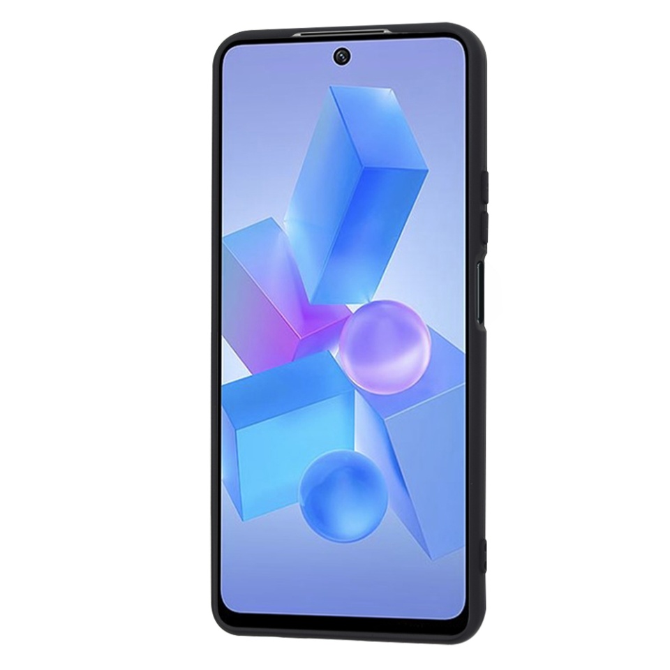 Husa pentru Infinix Hot 40 / Hot 40 Pro din Silicon Catifelat, Protectie Premium, Skyddar SoftElegance - Negru - 1 | YEO