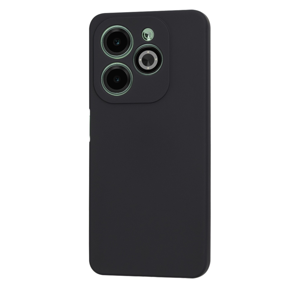 Husa pentru Infinix Hot 40i din Silicon Catifelat, Protectie Premium, Skyddar SoftElegance - Negru - 2 | YEO