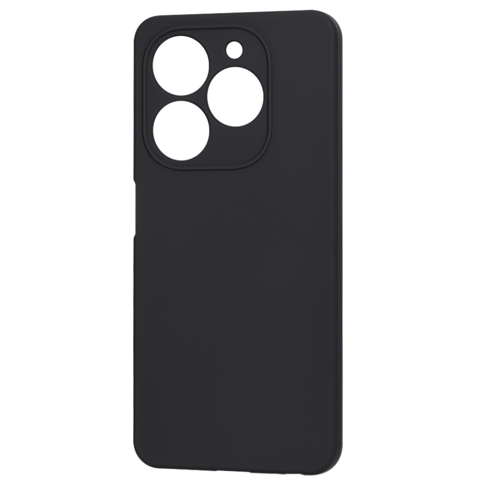 Husa pentru Infinix Smart 8, SKYDDAR INNOVATION, din Silicon Catifelat, SoftElegance, set cu sticker, Negru - 3 | YEO