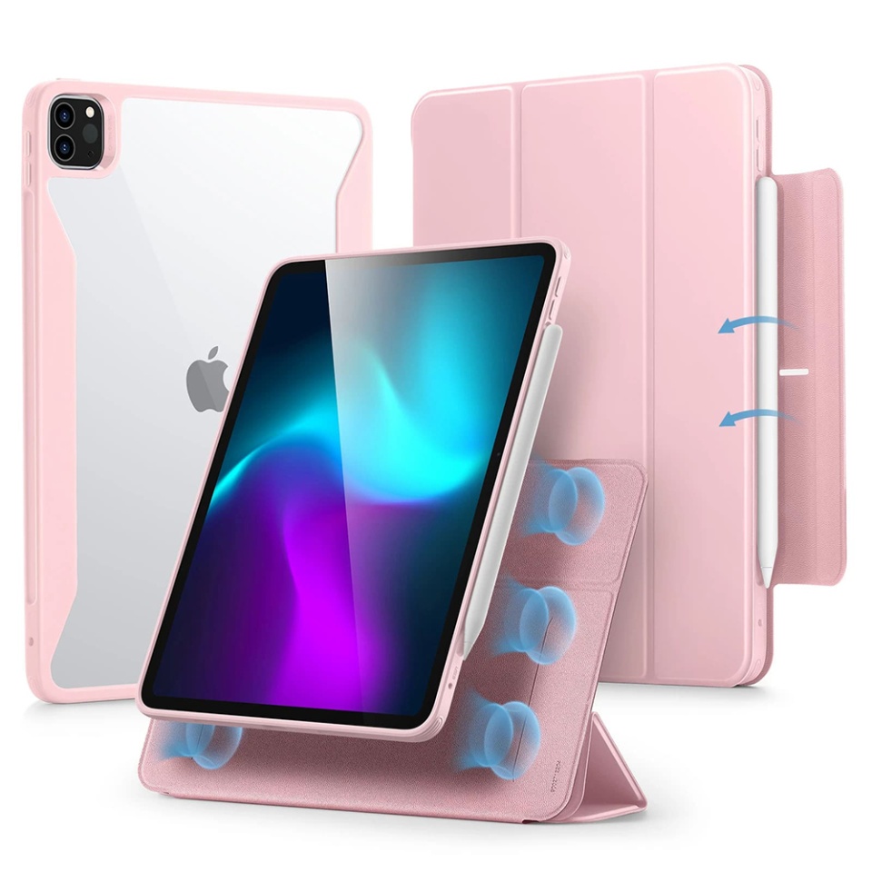 Husa pentru iPad Pro 11 (2024), tip Carte, Rebound Hybrid ESR - Roz