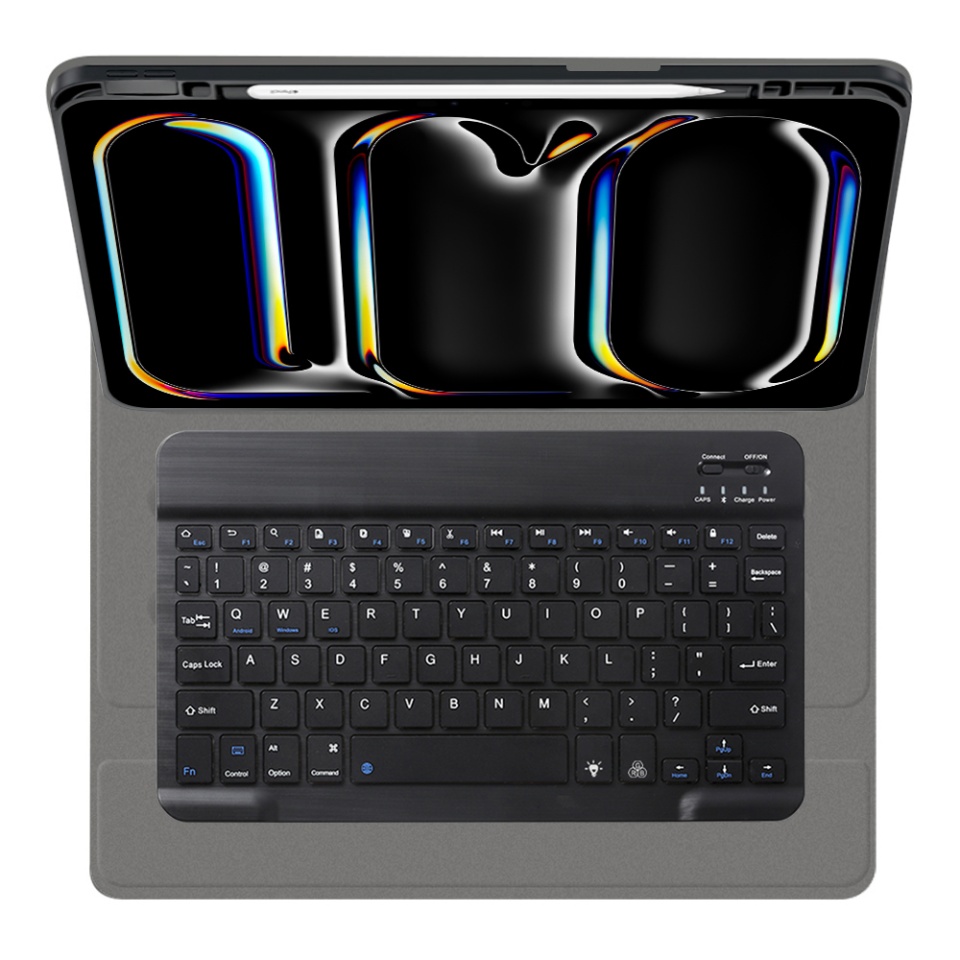 Husa pentru iPad Pro 13 (2024) cu Tastatura Bluetooth si Protectie 360°, SKDR DuoSmart Cover - Negru - 3 | YEO