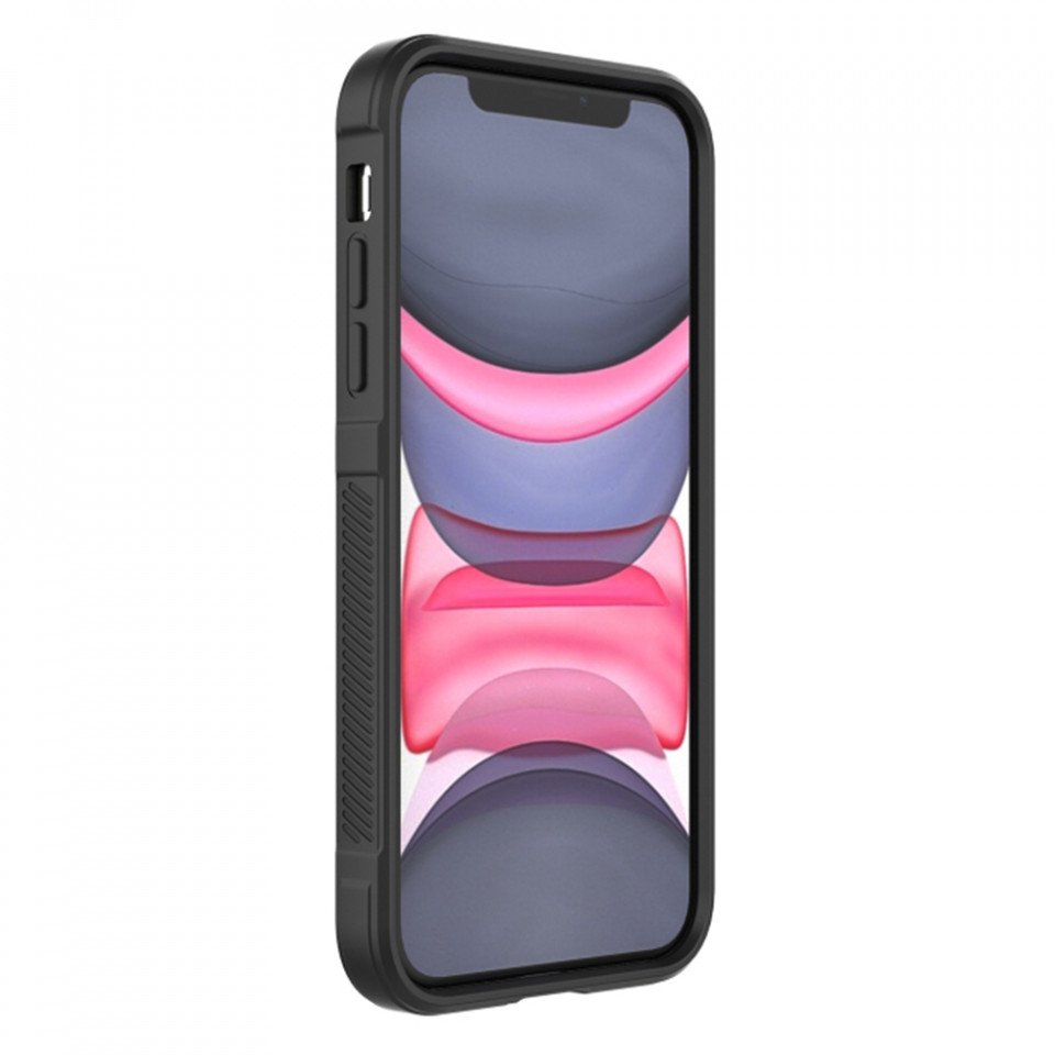 Husa pentru iPhone 11 eleganta, din silicon mat, SKDR Vogue - Negru - 1 | YEO