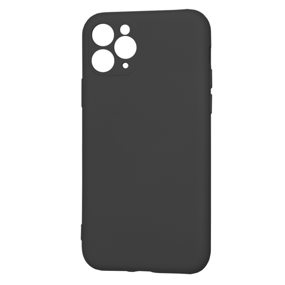 Husa pentru iPhone 11 Pro, SKYDDAR INNOVATION, din Silicon Catifelat, SoftElegance, set cu sticker, Negru - 3 | YEO