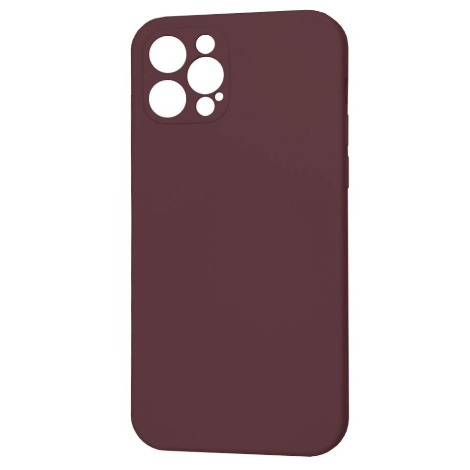Husa pentru iPhone 12 Pro din Silicon Catifelat, Protectie Premium, Skyddar SoftElegance MagSafe - Bordo - 1 | YEO